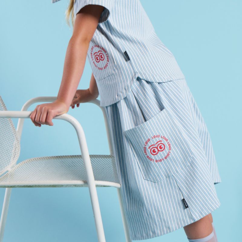Eyes Logo Skirt - Denim
