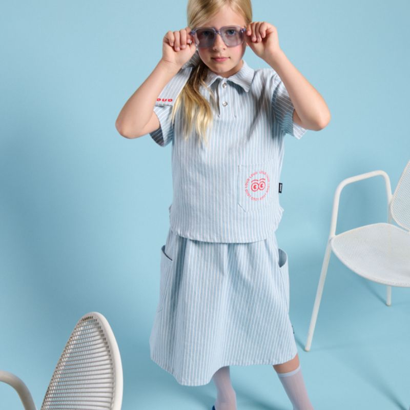 Eyes Logo Skirt - Denim