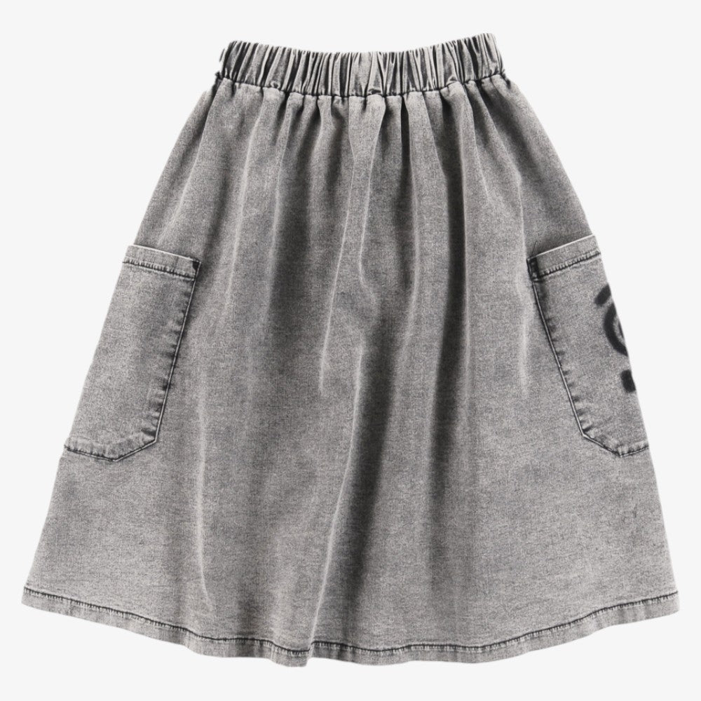 Time Midi Skirt - Light Grey