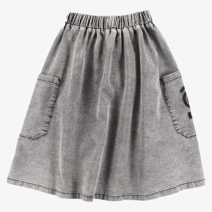 Time Midi Skirt - Light Grey