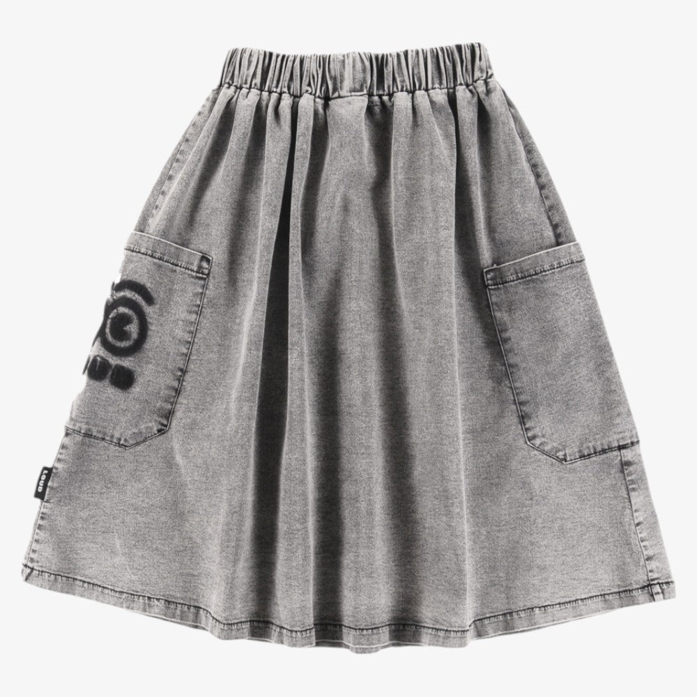 Time Midi Skirt - Light Grey
