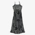 Geometric Pleated Slip Dress - Black