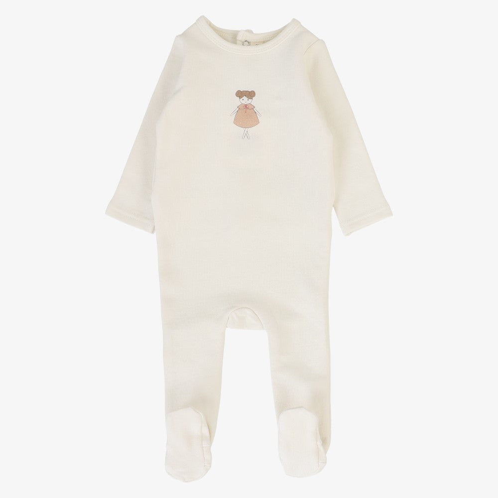 Graphic Footie - Cream Doll
