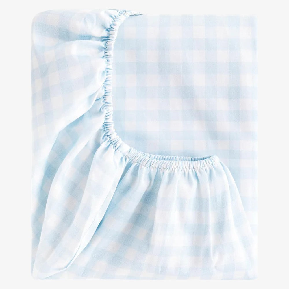 Crib Sheet - Gingham Blue