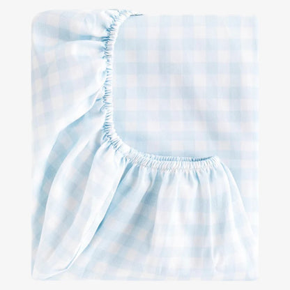 Crib Sheet - Gingham Blue