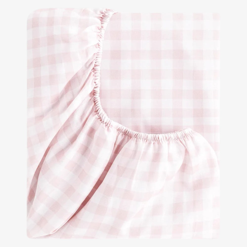 Crib Sheet - Gingham Pink