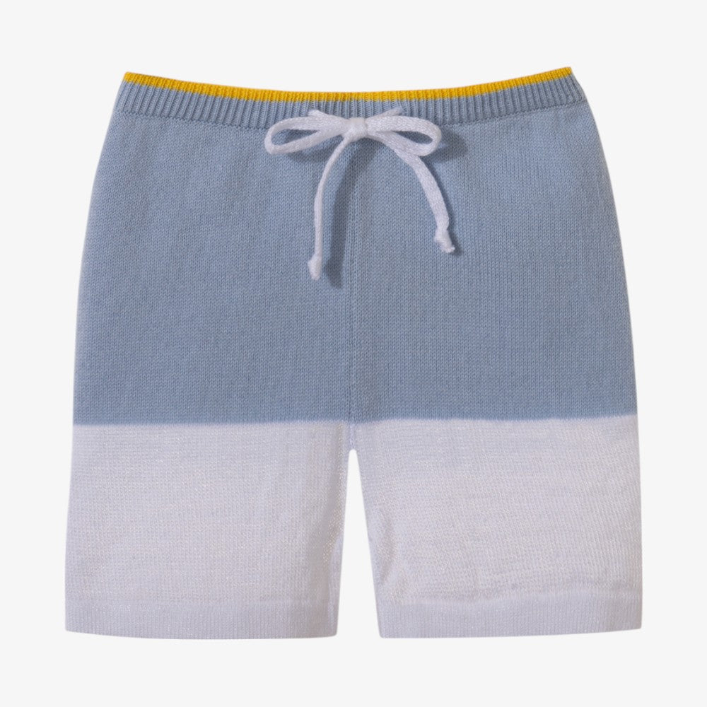 Zigzag Sweater And Shorts - Silver Blue