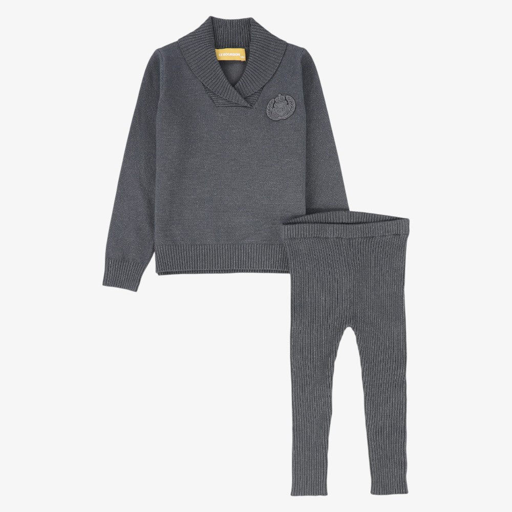 Wrap Neck Set - Grey