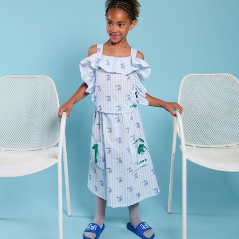 Logo Skirt - Light Blue