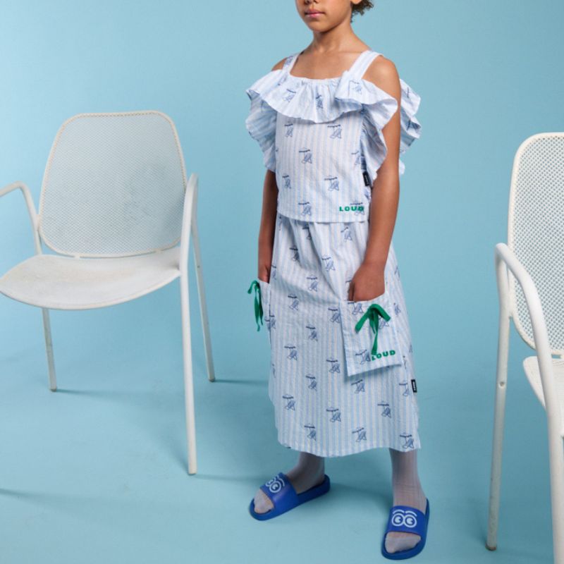 Logo Skirt - Light Blue