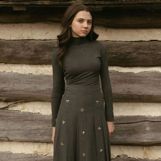 Solid Turtleneck - Grey