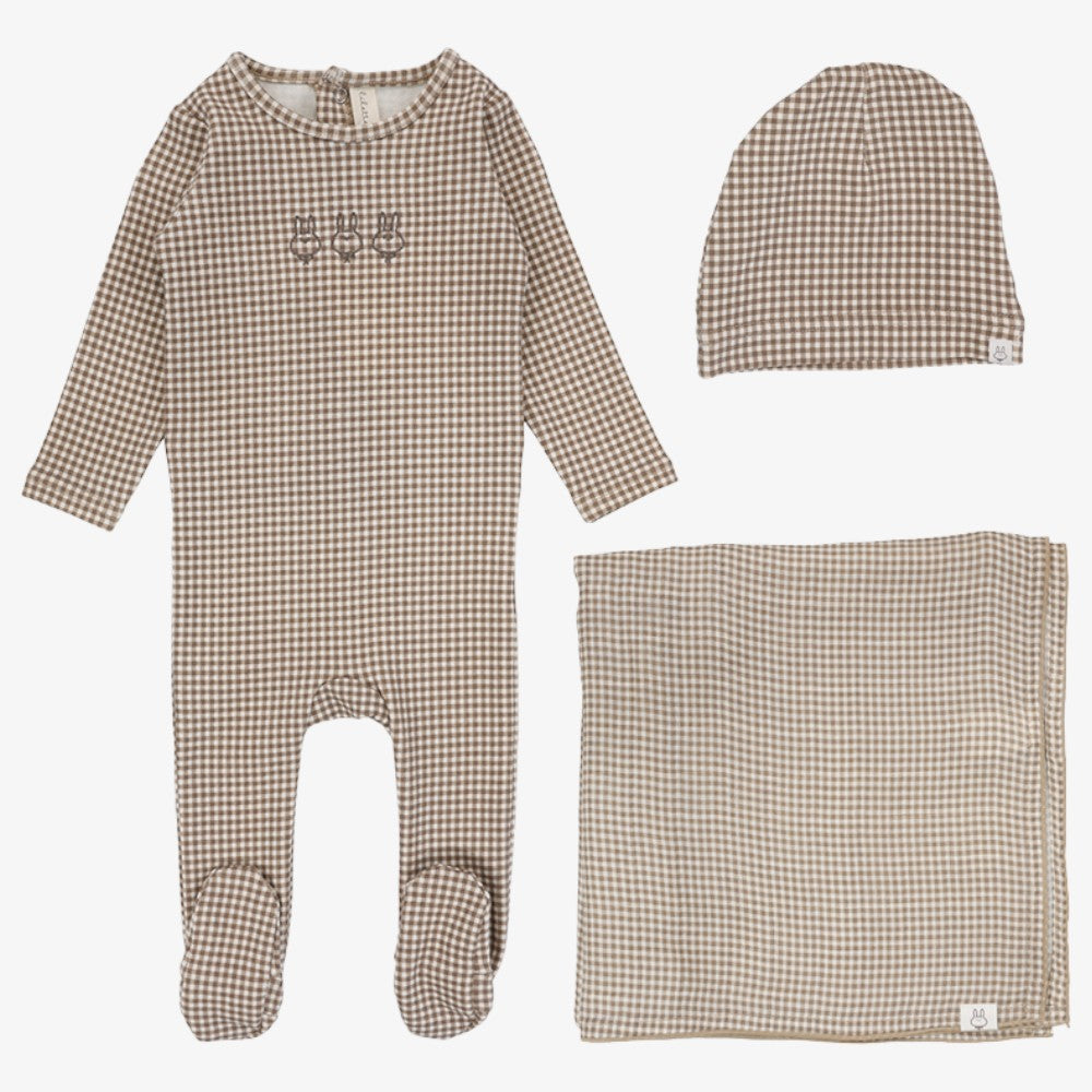 Gingham Bunny Take Me Home Set - Oatmeal