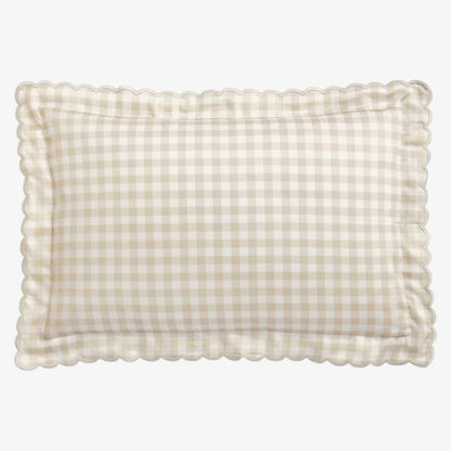 Toddler Pillowcase - Gingham Beige