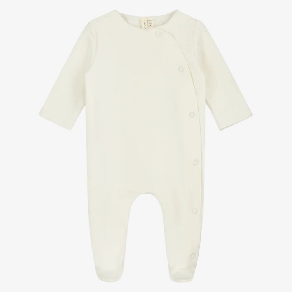 Footie With Snaps - Cream