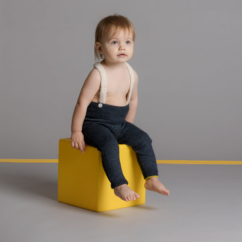 Wool Suspender - Navy
