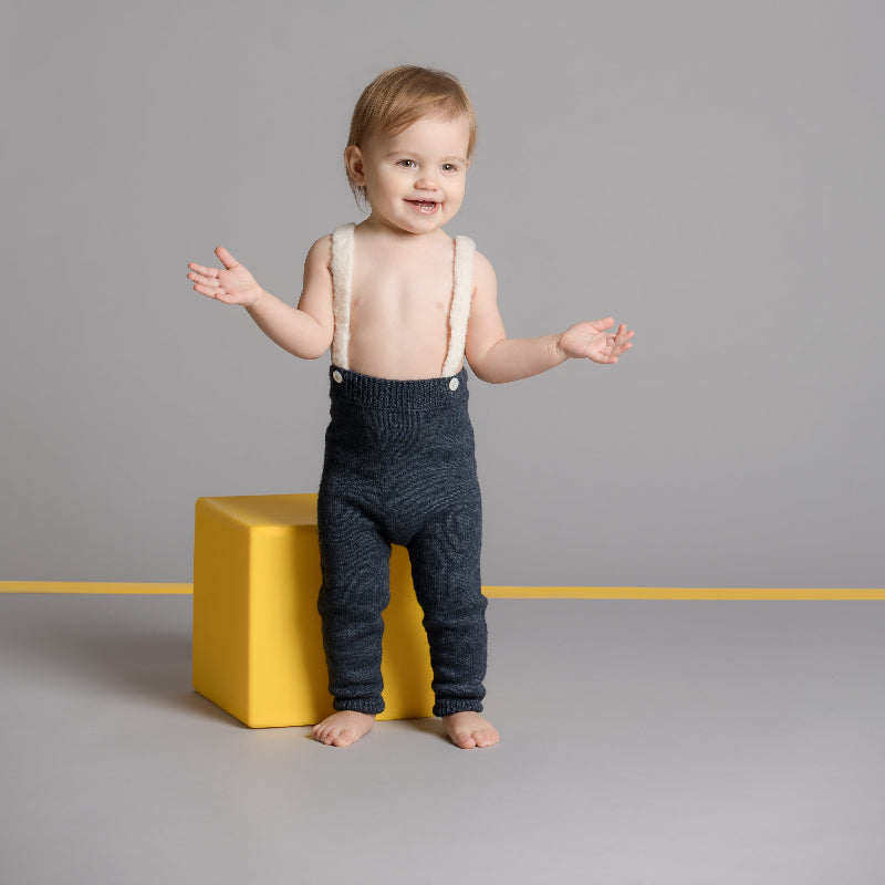 Wool Suspender - Navy