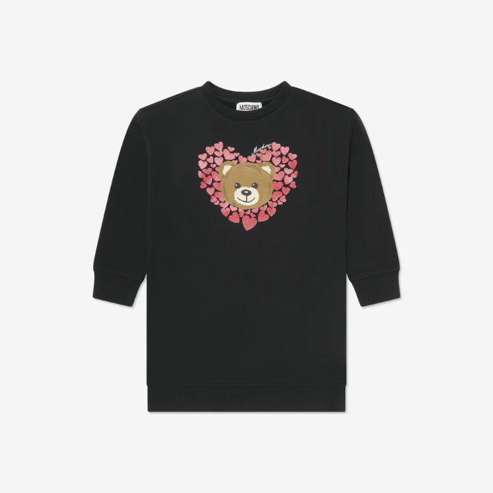 Moschino Heart Bear Print Dress - Black