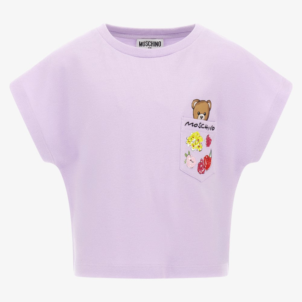 Pocket Bear T-Shirt - Lilac