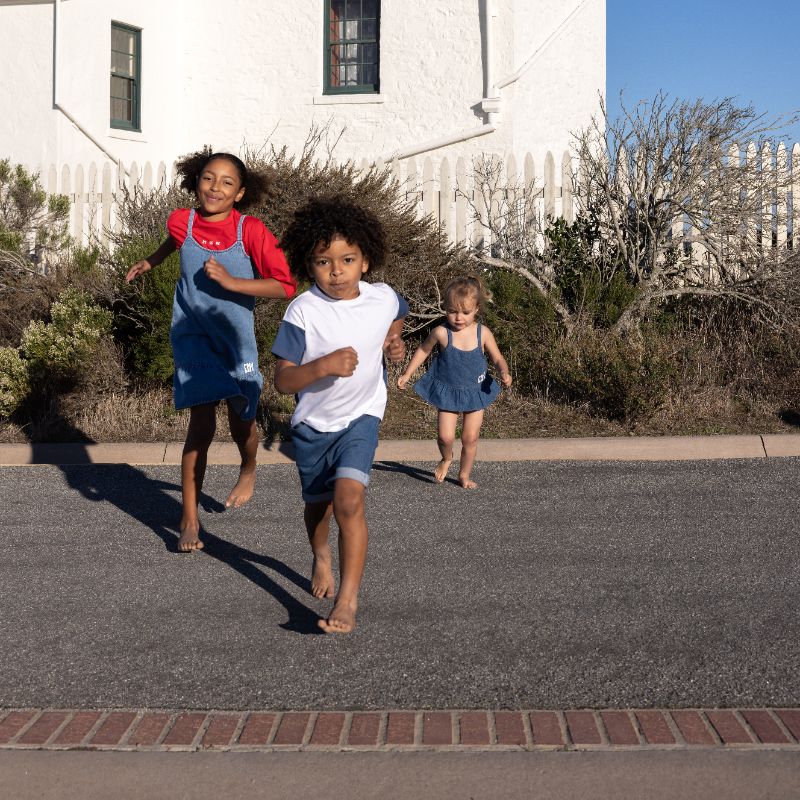 Hollis Ruffle Dress - Denim