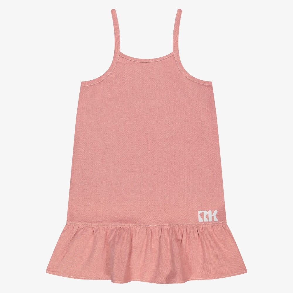 Hollis Ruffle Dress - Pink Denim