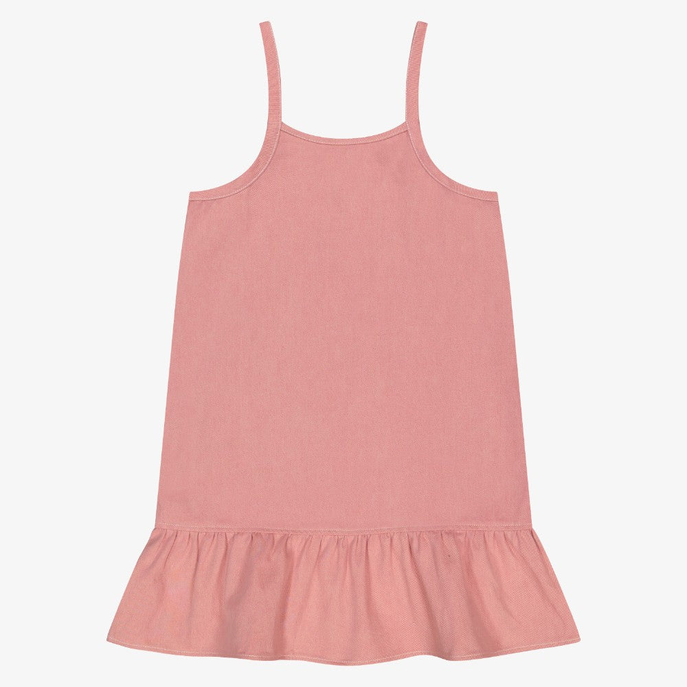 Hollis Ruffle Dress - Pink Denim