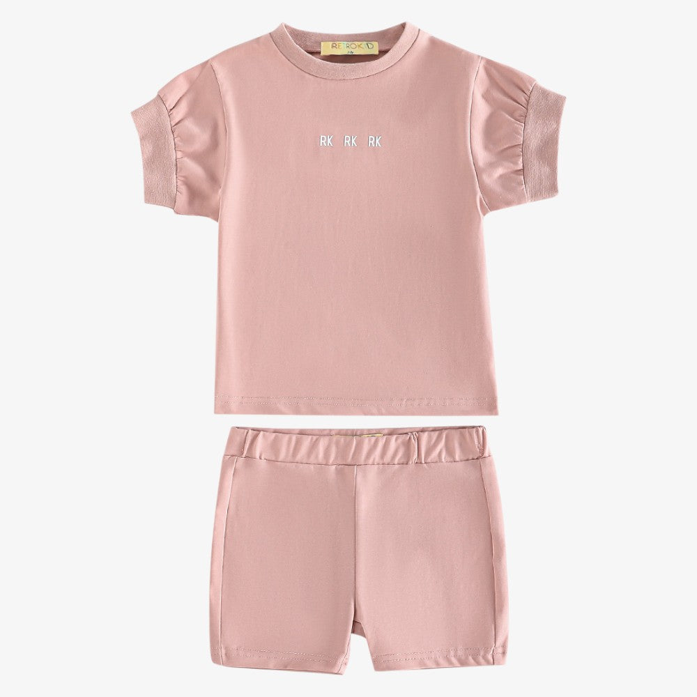 Hollis Logo Tee And Shorts - Pink