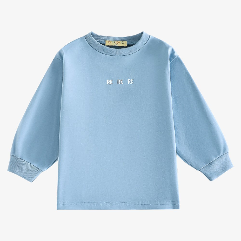 Hollis Logo Tee LS - Light Blue