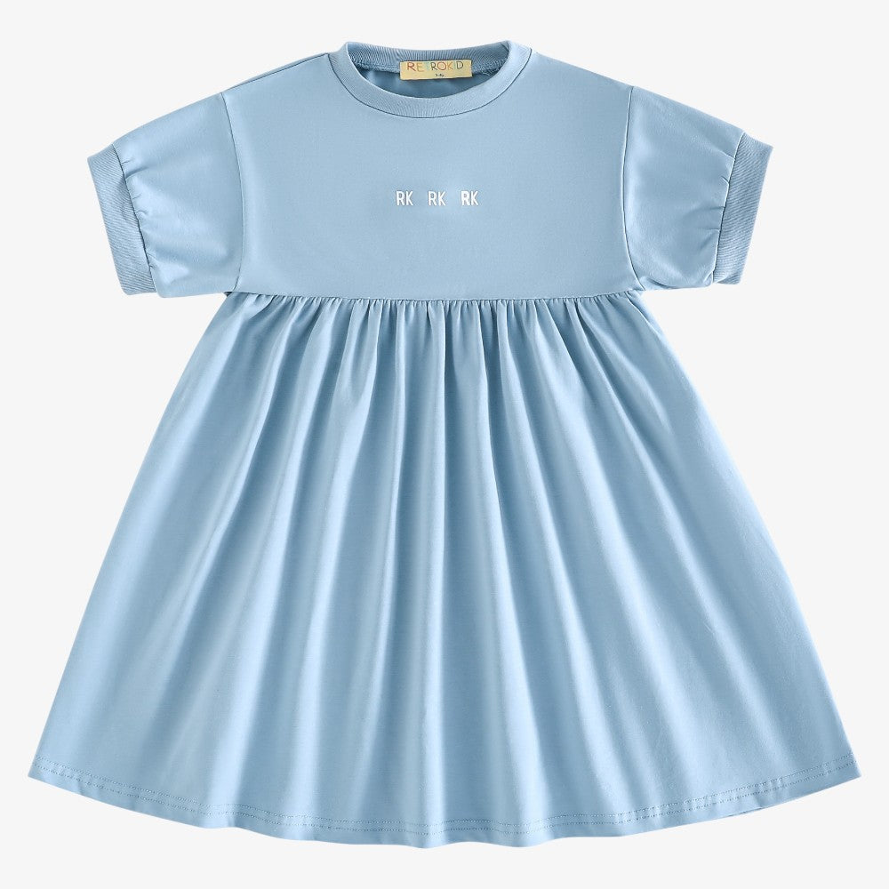 Hollis Logo Dress - Light Blue