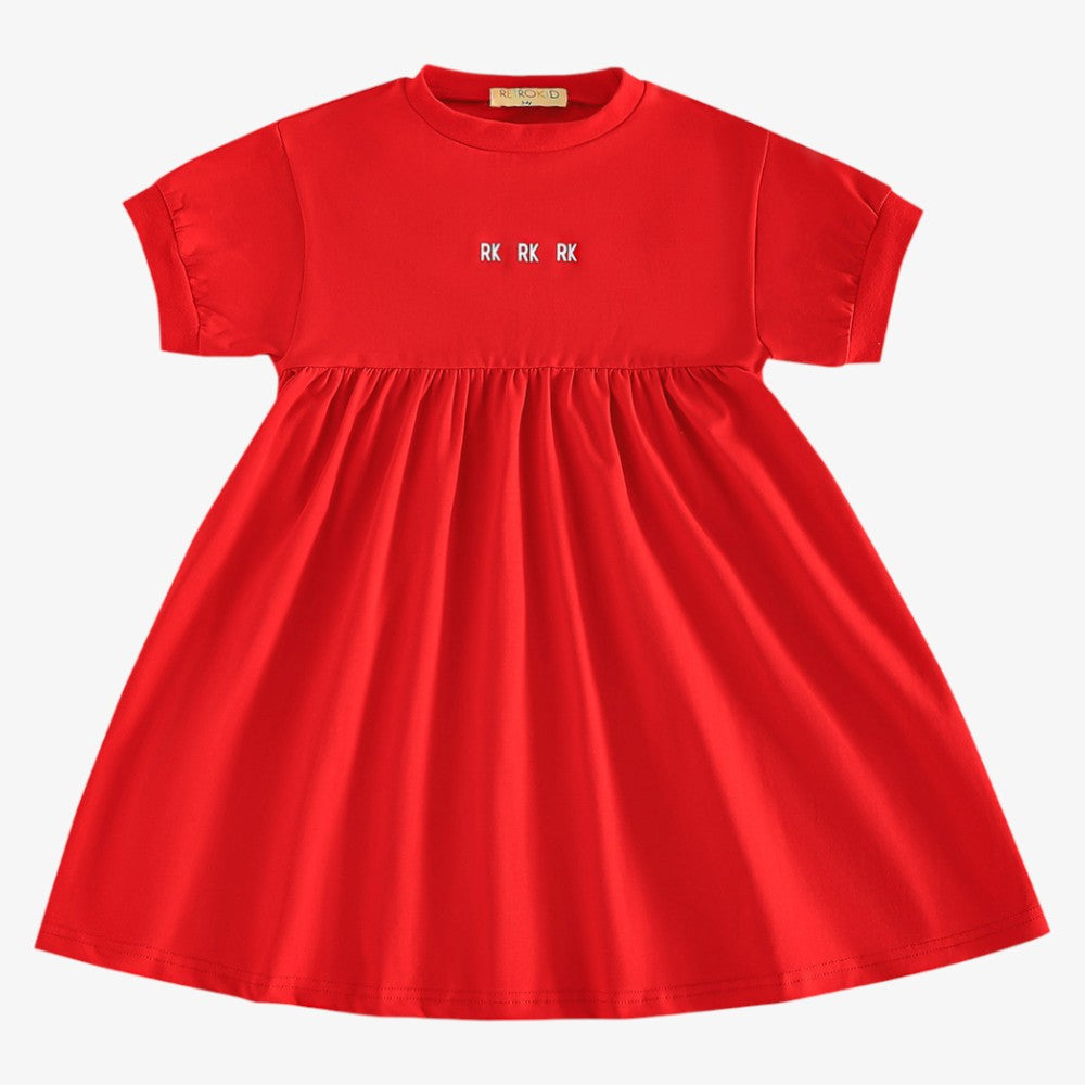 Hollis Logo Dress - Red