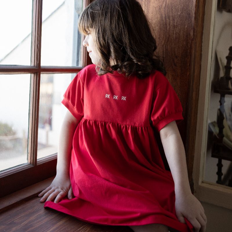 Hollis Logo Dress - Red