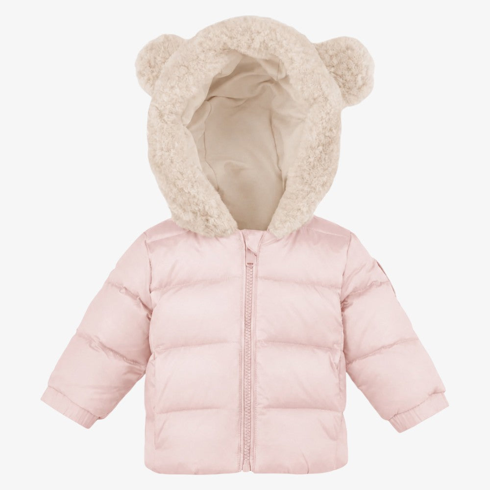 Hooded With Ear Jacket - Pink