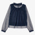 Tulle Blouse - Navy