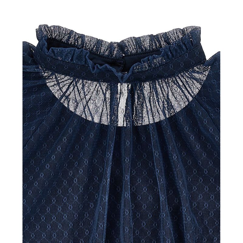 Tulle Blouse - Navy