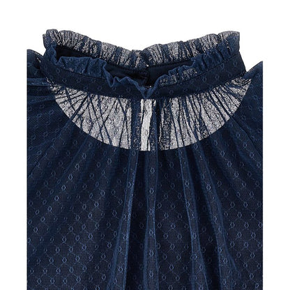 Tulle Blouse - Navy