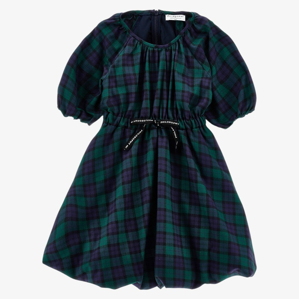 Balloon Sleeve Dress - Green