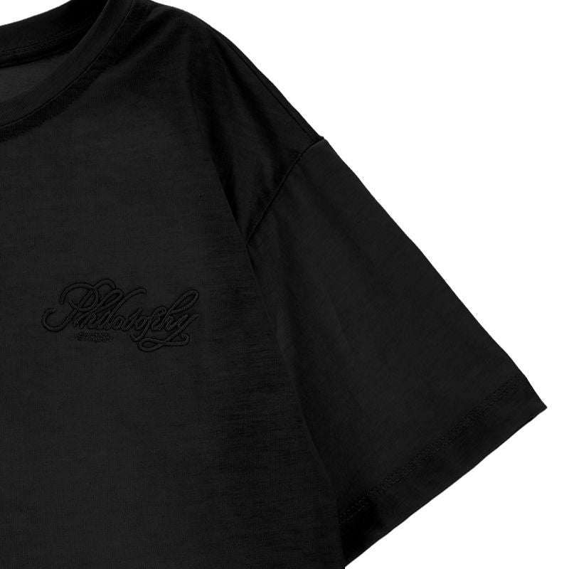 Embroidered Logo Tee - Black