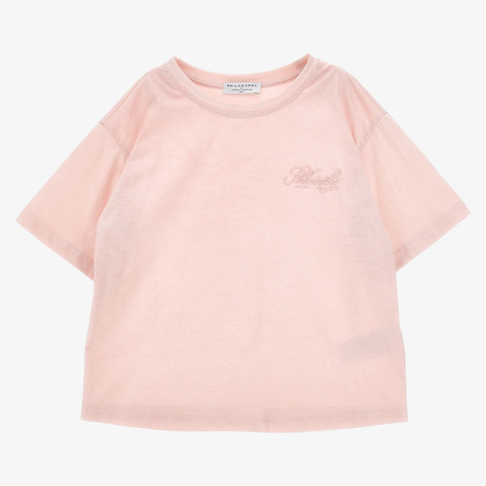 Embroidered Logo Tee - Pink