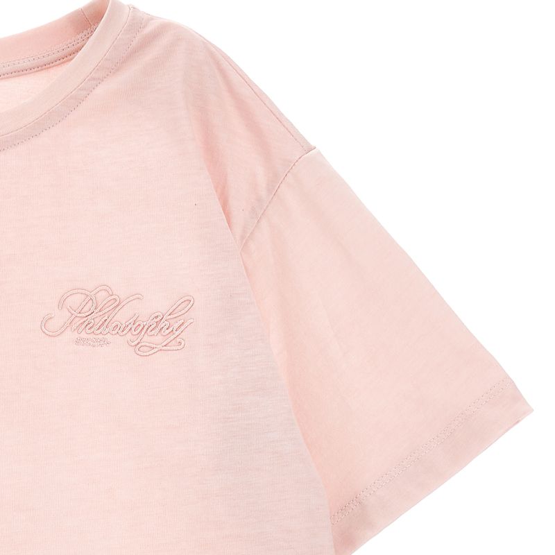 Embroidered Logo Tee - Pink
