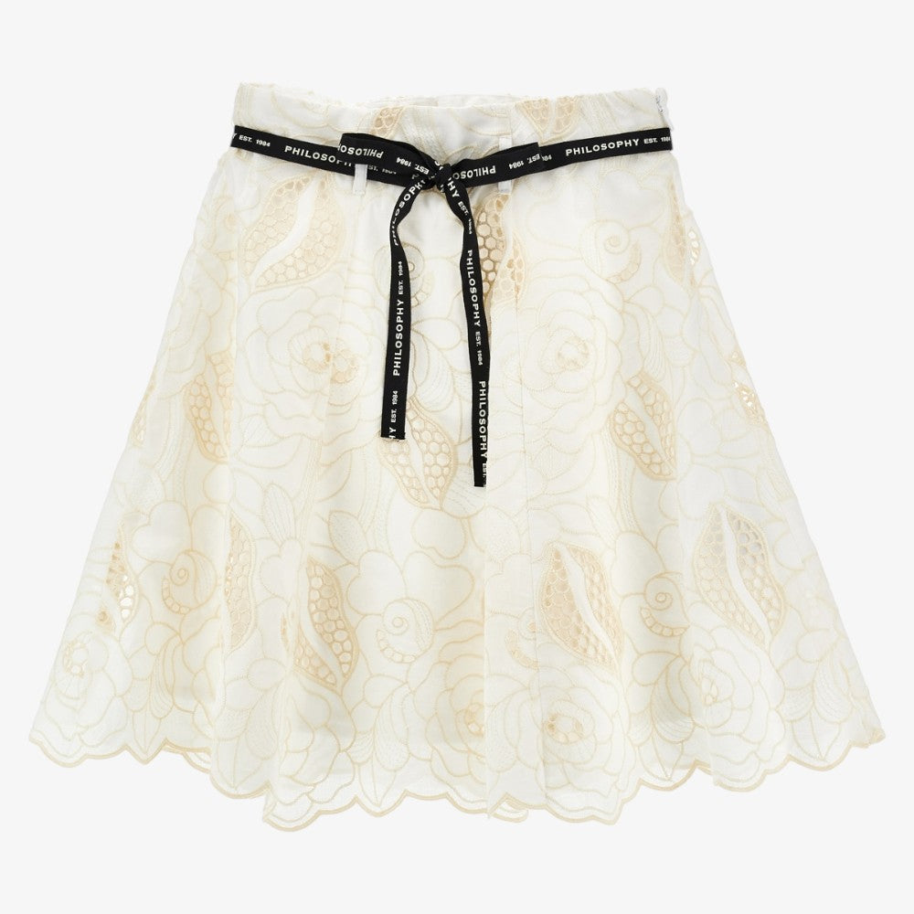Embroidered Skirt - Offwhite
