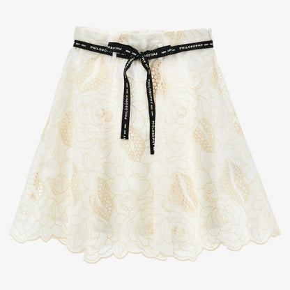Embroidered Skirt - Offwhite
