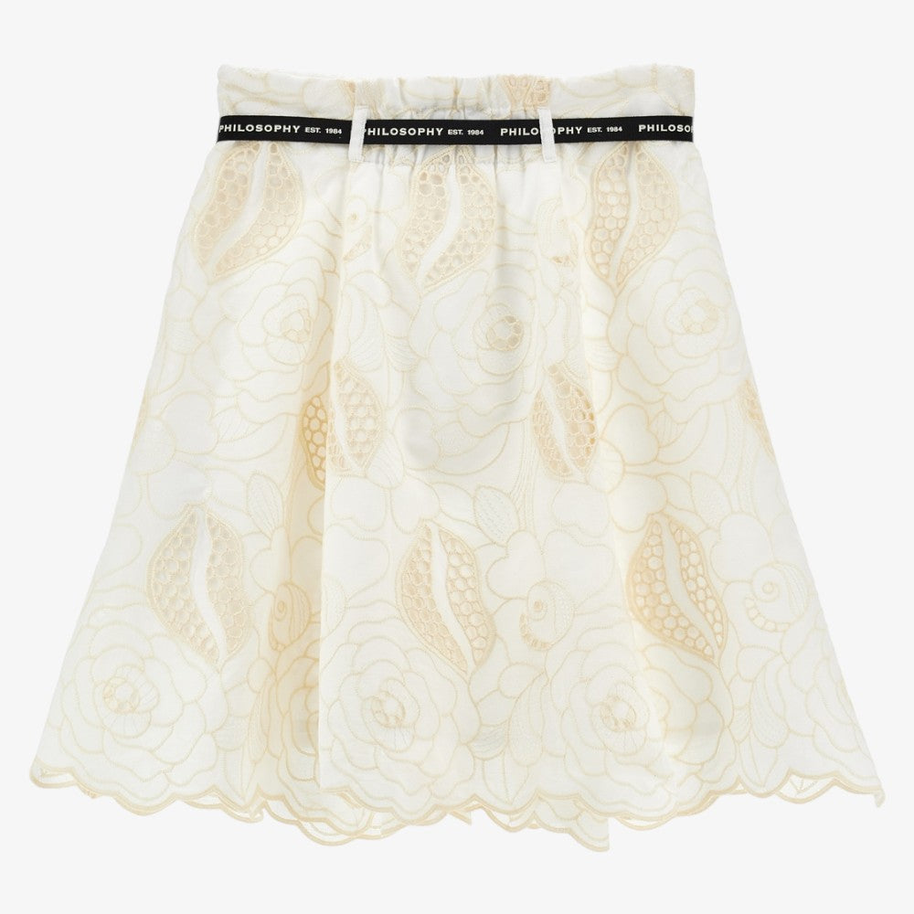 Embroidered Skirt - Offwhite