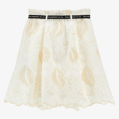 Embroidered Skirt - Offwhite