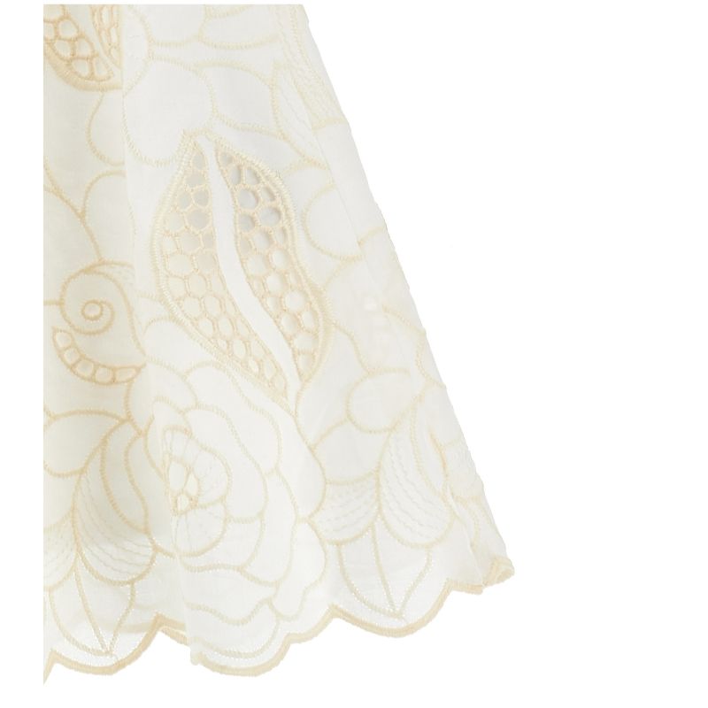 Embroidered Skirt - Offwhite