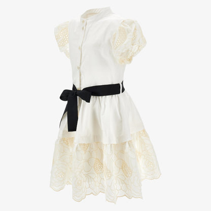 Embroidered Dress - Offwhite