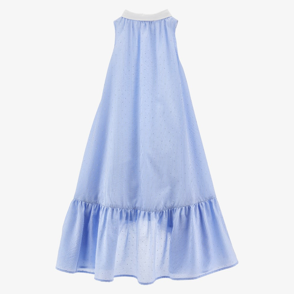 Hi-Lo Studded Dress - Blue