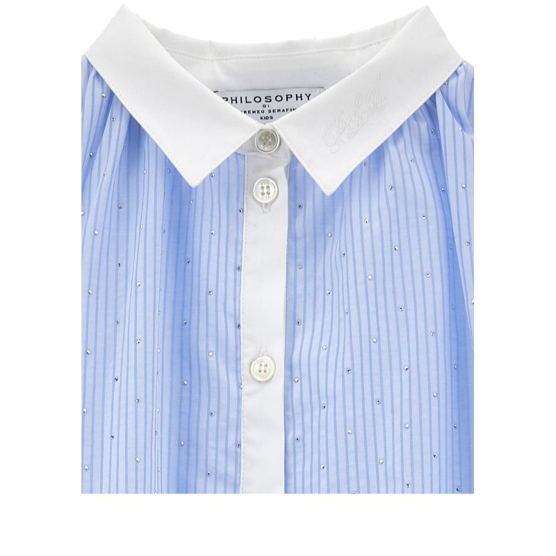 Hi-Lo Studded Dress - Blue