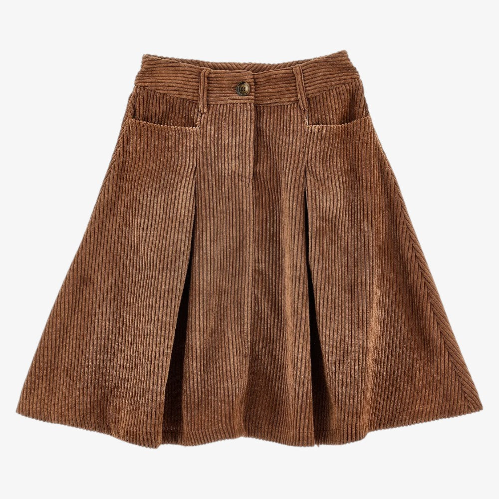 Midi Cord Skirt - Carmel