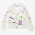 Graphic Cardigan - White