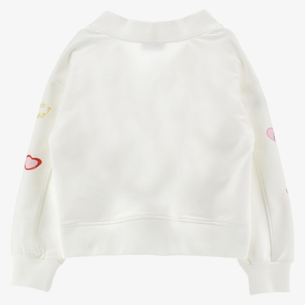 Graphic Cardigan - White