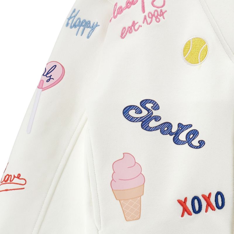 Graphic Cardigan - White